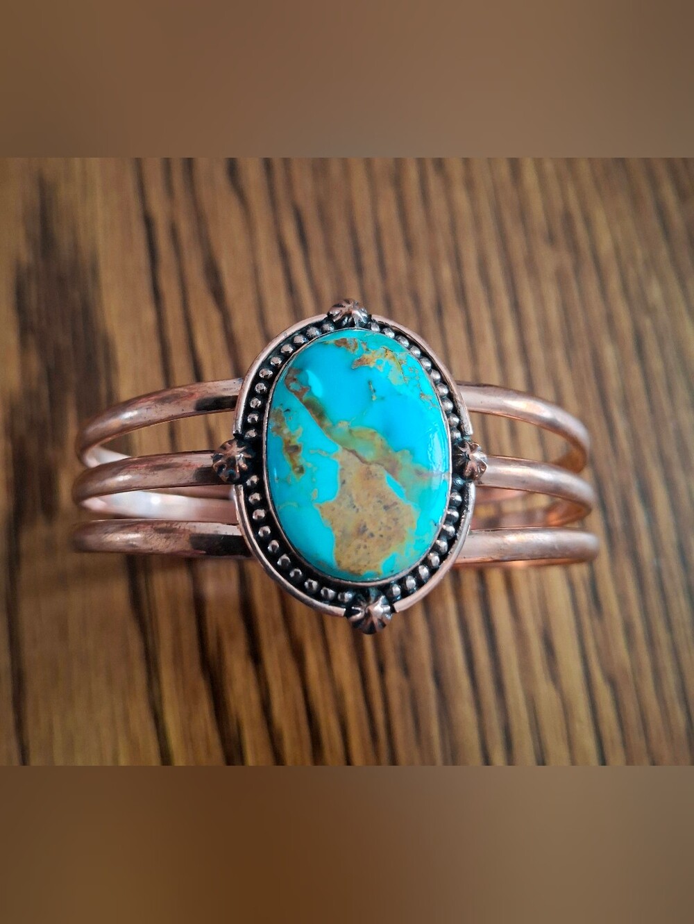 Mexican Turquoise Copper Cuff